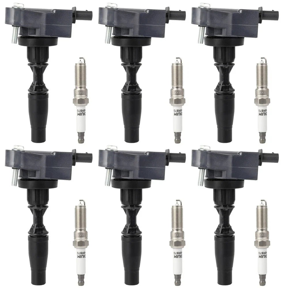 Set of 6 Ignition Coils & Spark Plugs for Buick LaCrosse, Cadillac ATS (2017–2019)