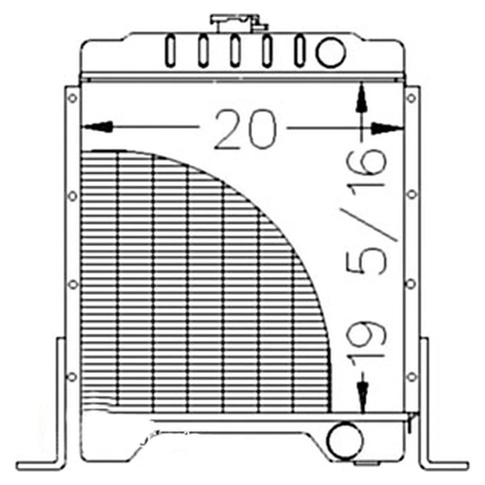 3 Row Radiator for Case 1840 1845C Diesel Motor Skid Steer Loaders