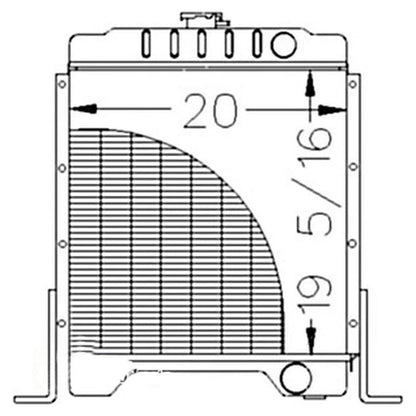 3 Row Radiator for Case 1840 1845C Diesel Motor Skid Steer Loaders