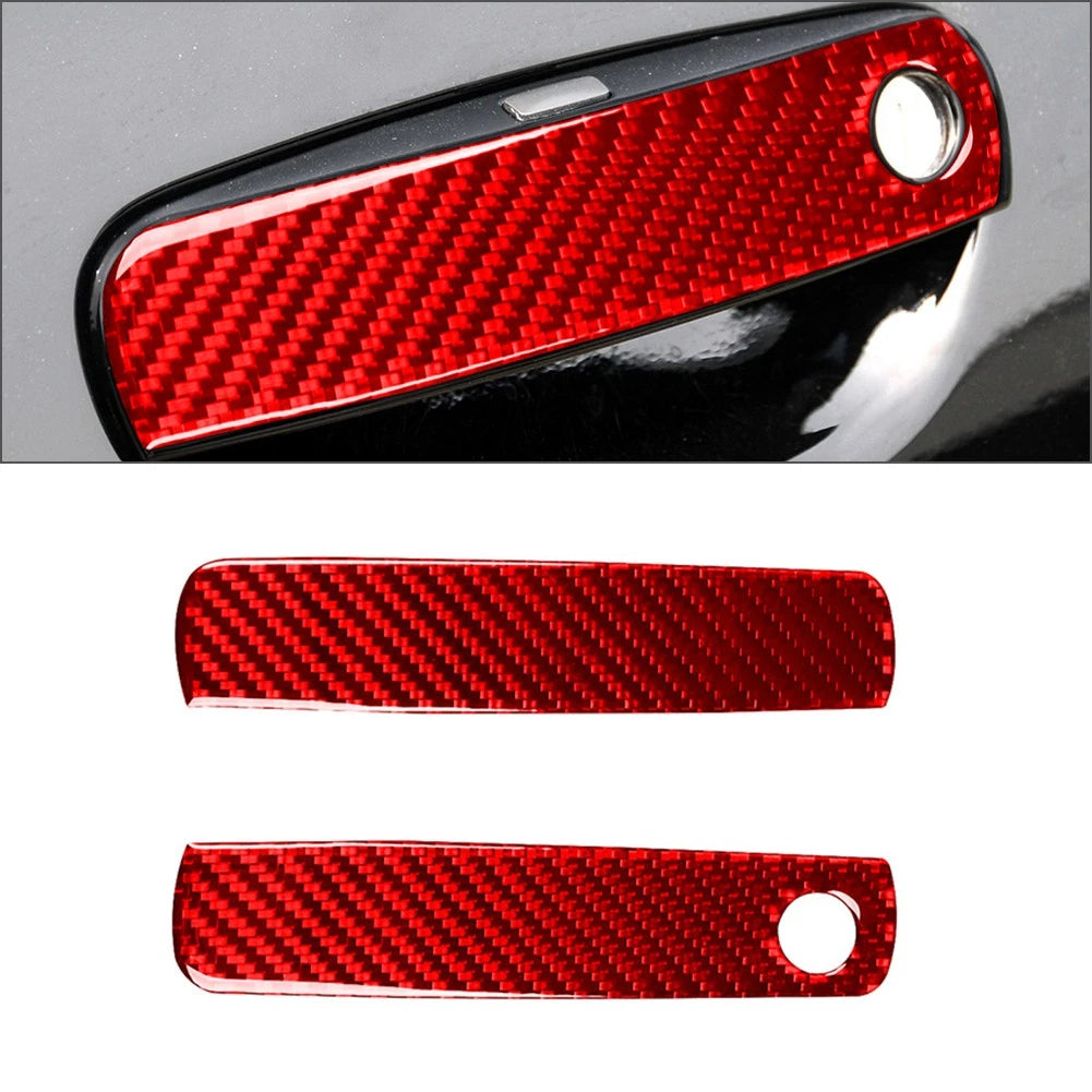 Carbon Fiber Exterior Door Handle Cover Trim for Dodge Challenger (2012–2024)