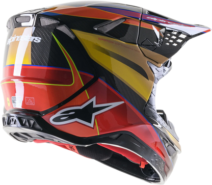Alpinestars Supertech M10 Era Helmet for Offroad (Medium, Gold Yellow & Rio Red)