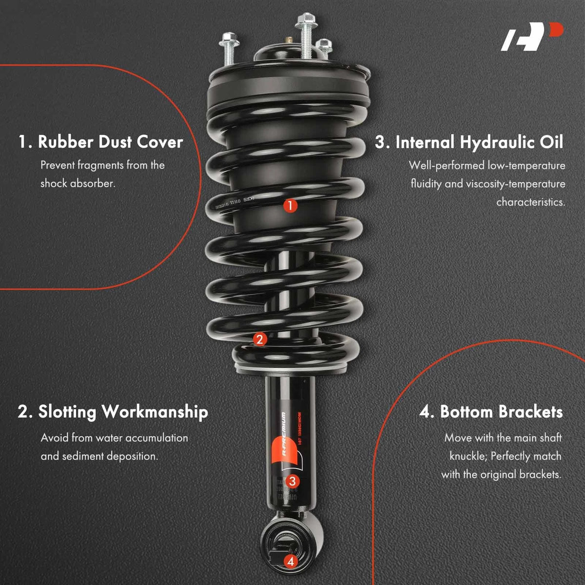 2X Complete Strut & Coil Spring Assembly for Chevy Silverado 1500 (SRM4079K)