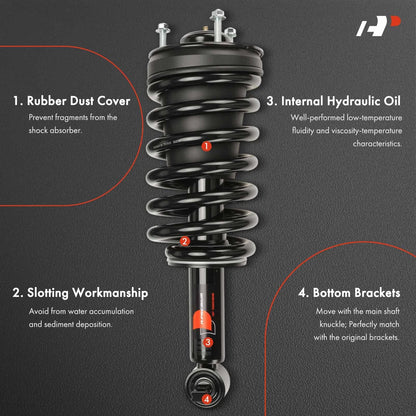 2X Complete Strut & Coil Spring Assembly for Chevy Silverado 1500 (SRM4079K)