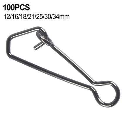 Fishing Snaps Lure Connector Rings Pack of 100 Stainless Steel Swivels