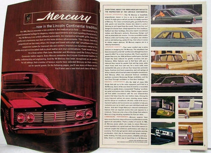 Sales Brochure for Mercury Monterey Montclair Park Lane Comet (1965)