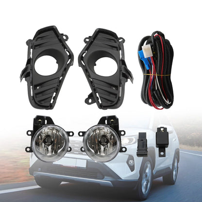 Pair of Front Bumper Halogen Fog Lights for Toyota RAV4 (2019–2023)