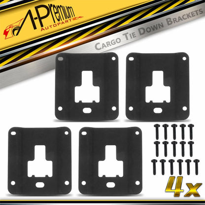 Set of 4 Truck Bed Cleats Tie Down Interface Plates for Ford F-150 (FL3Z-9928408-AB, FL3Z9928408AB)