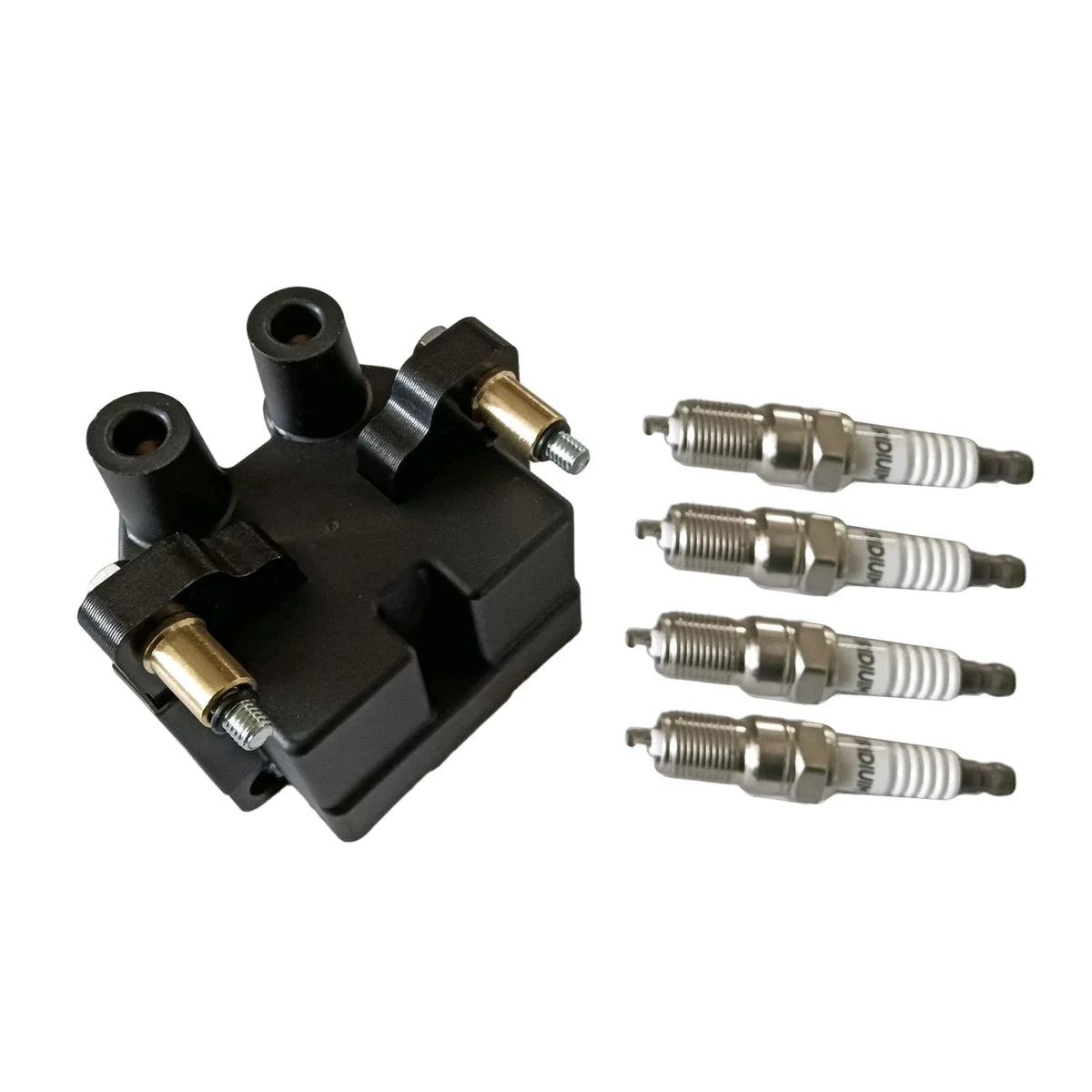 Set of 4 Platinum Spark Plugs & Ignition Coil for Subaru Forester Impreza (2009–2011)
