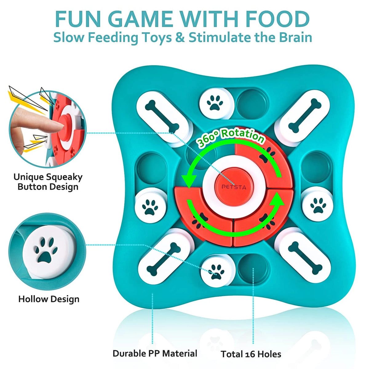 Pet Puzzle Toy for Small Dogs - Treat Dispensing Enrichment Game