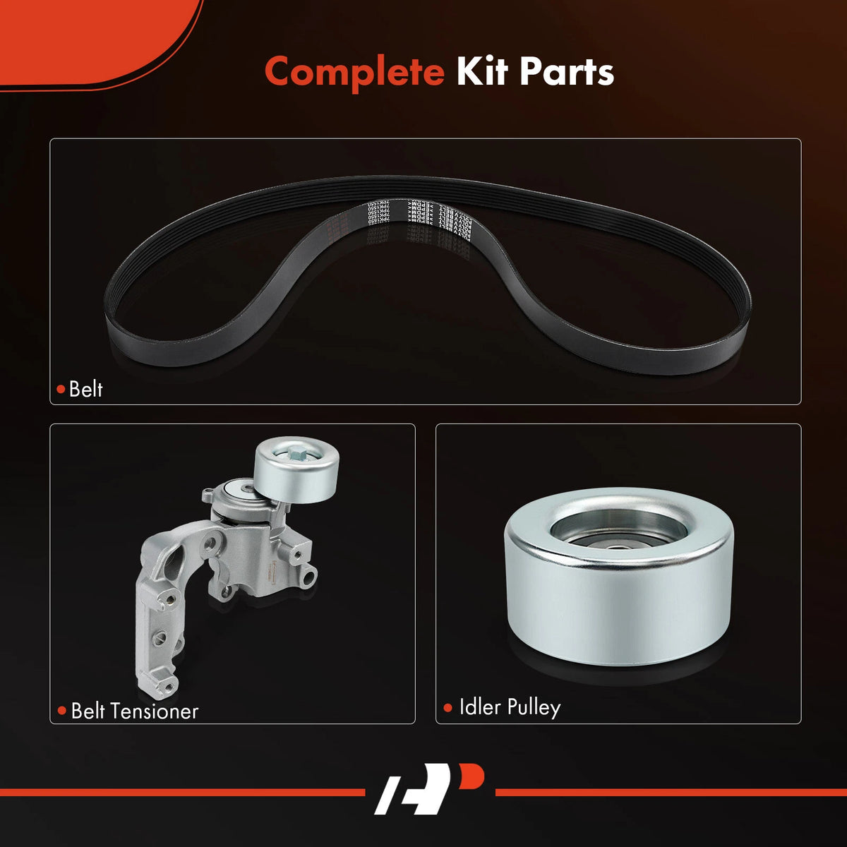 3X Serpentine Belt Drive Component Kit for Lexus IS250 IS350 (2011–2015)