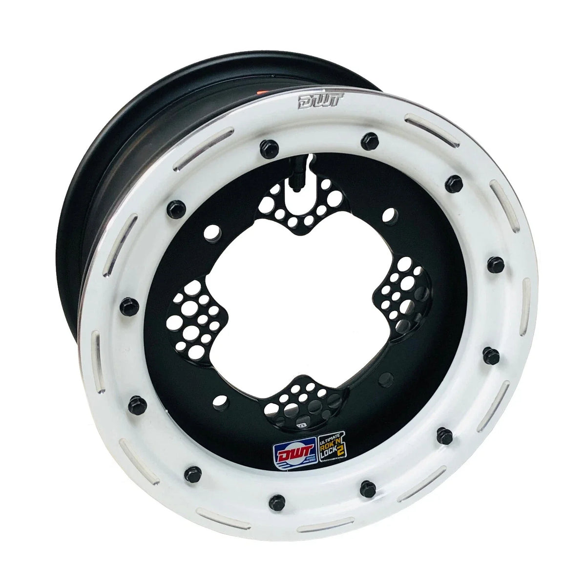 DWT ROK'N LOK 2 Front White Beadlock Rim Wheel 10" 10x5 4/156 for Predator 500 (2015–2023)