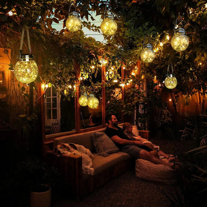 2X Solar Powered Lanterns for Garden - Warm LED Light