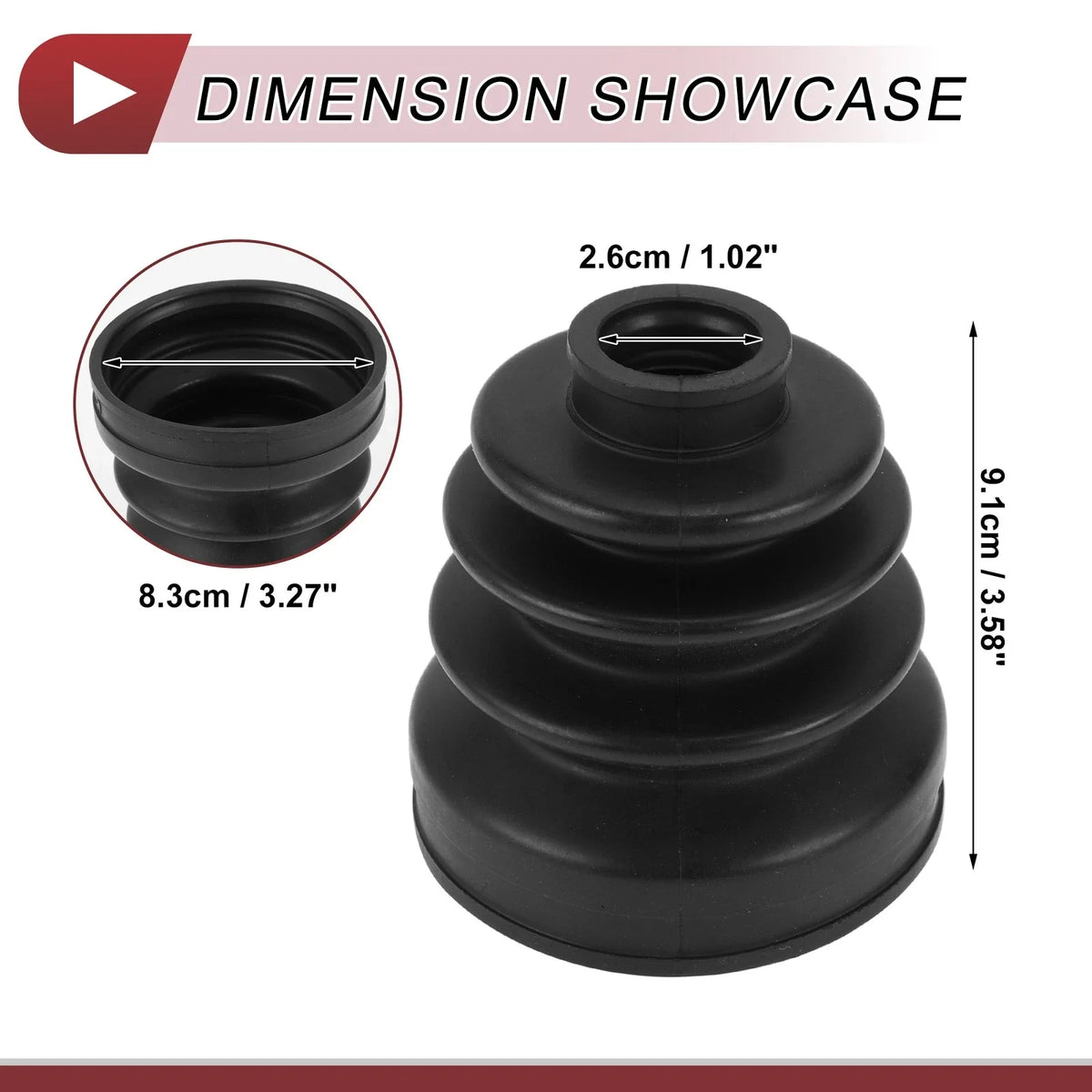 Inner CV Joint Boot Kit with Clamps for Honda Accord (2005–2007) No.44017S84C00