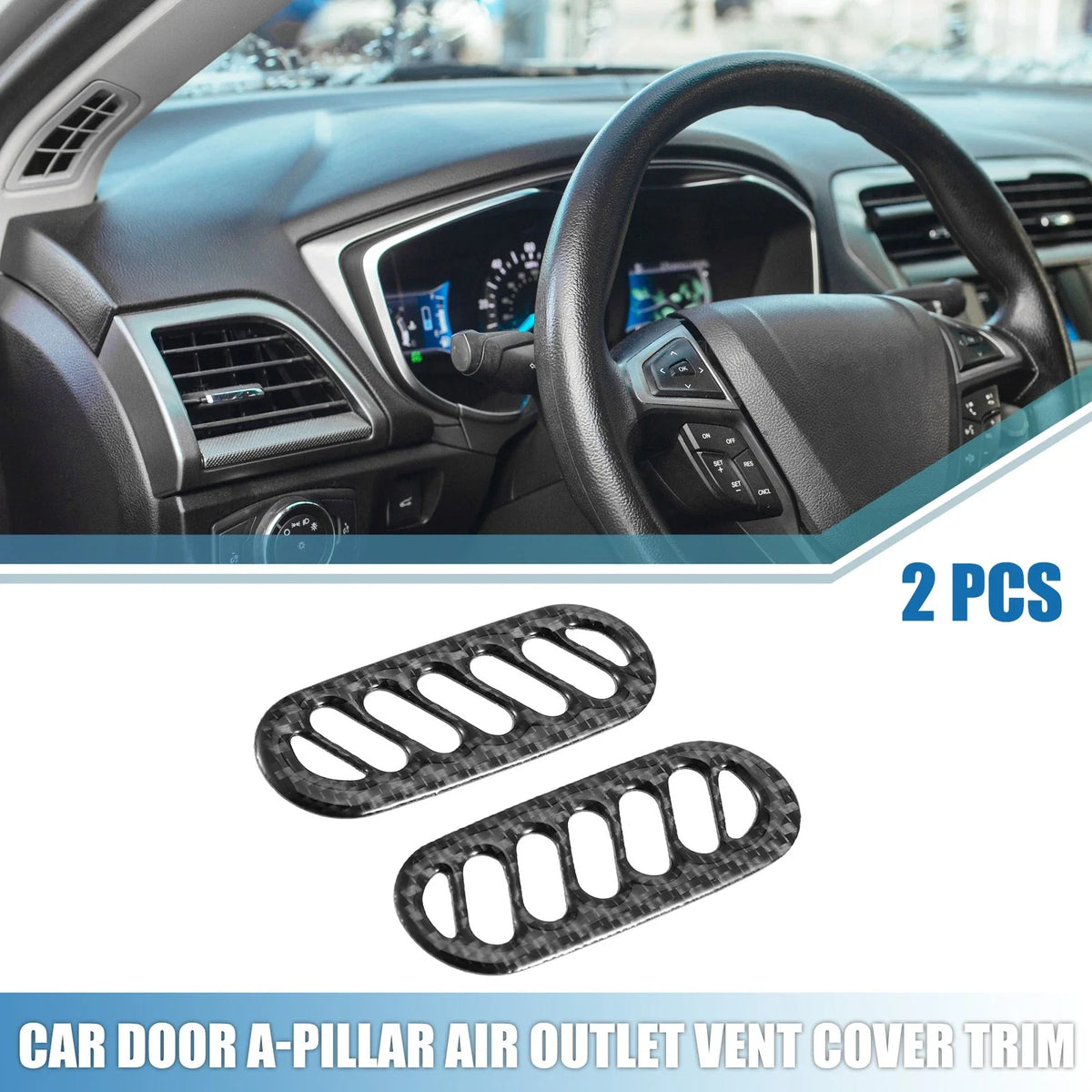 Set of 2 A-Pillar Air Outlet Vent Covers for Chevy Corvette C5 (1997–2004) 718844597890