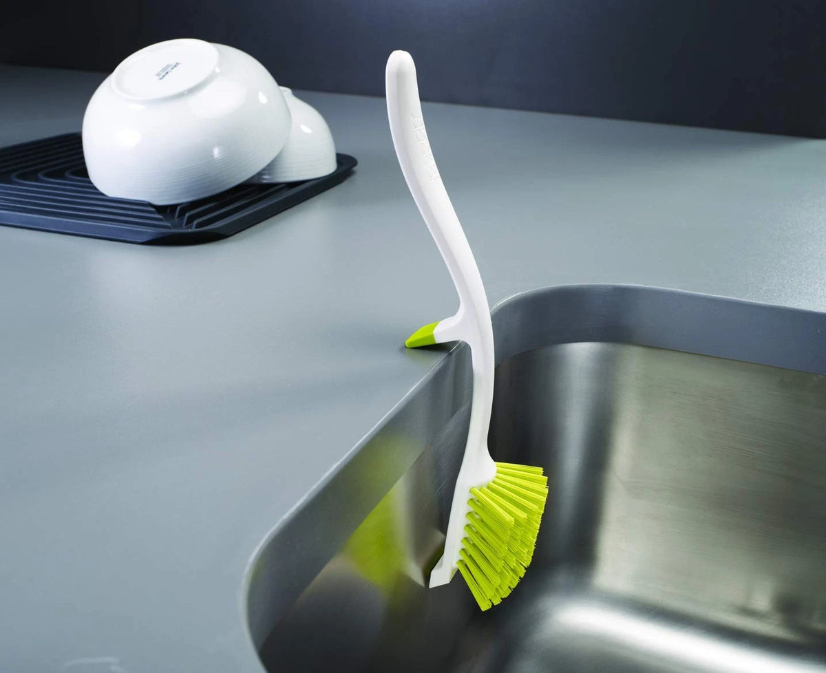 Joseph Edge Dish Brush with Integrated Sink Rest, Grey