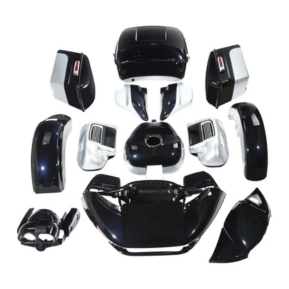 Fairings Body Kit for Harley Road Glide (2015–2023) Midnight Blue Barracuda Silver