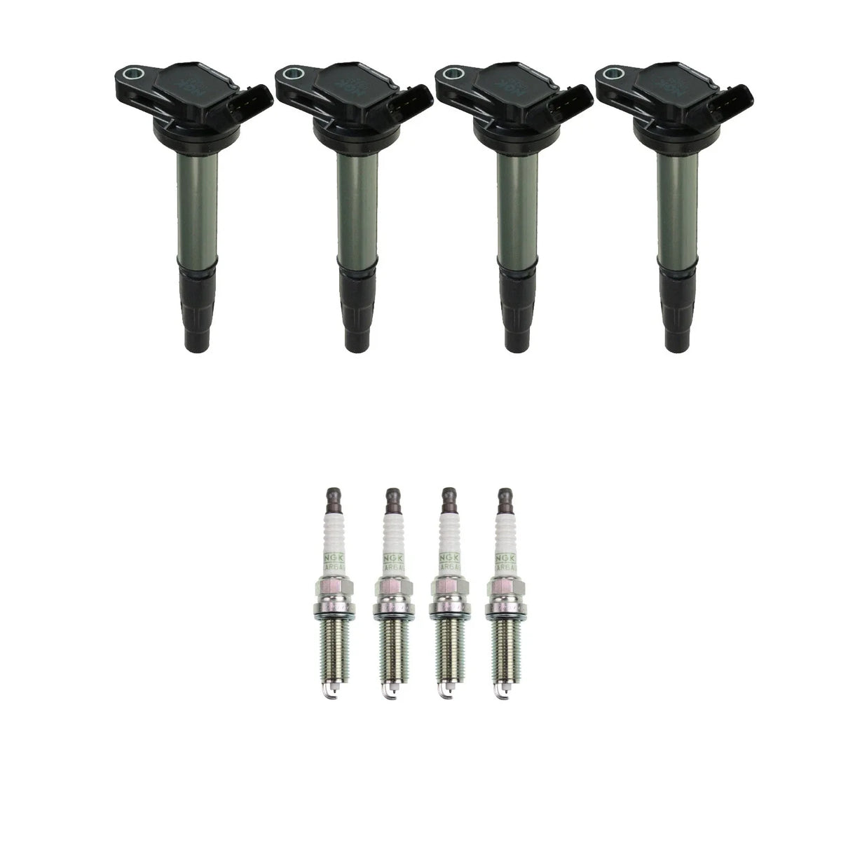 Set of 4 NGK Ignition Coils & Platinum Spark Plugs for Toyota Corolla Matrix Prius (2009–2013)