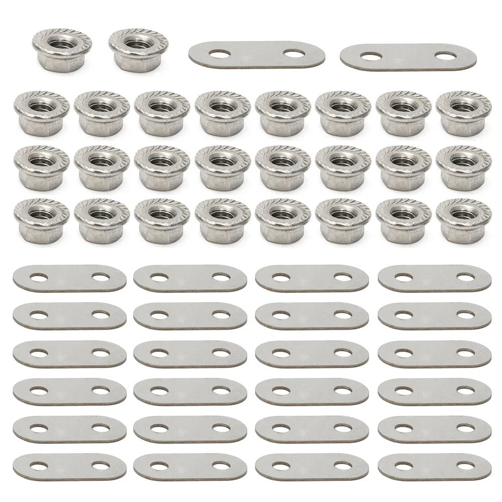 Set of 2 Steel Battery Bus Bars & Nuts for Toyota Prius (2004–2015)