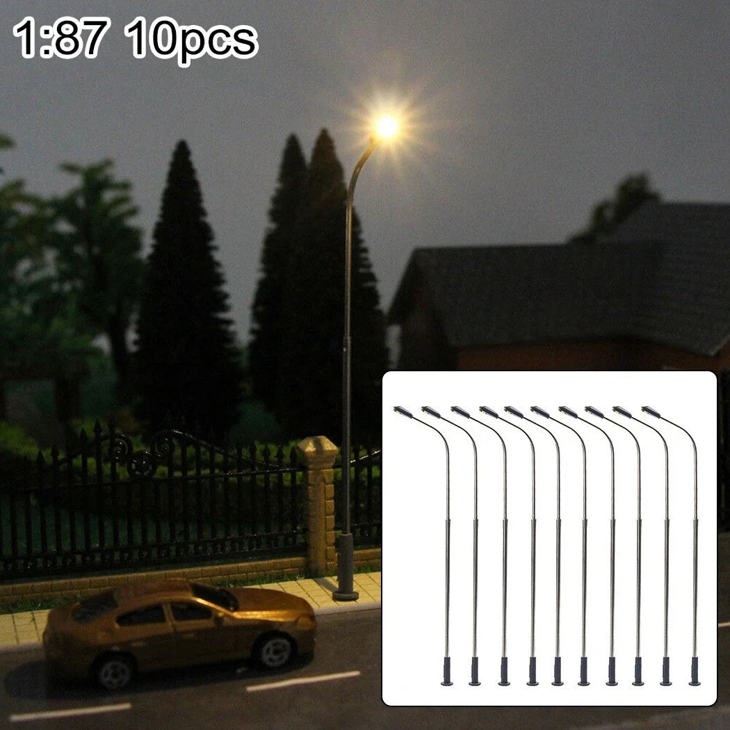 Set of 10 Street Lights for OO HO Scale (10.8cm, 4.25'')