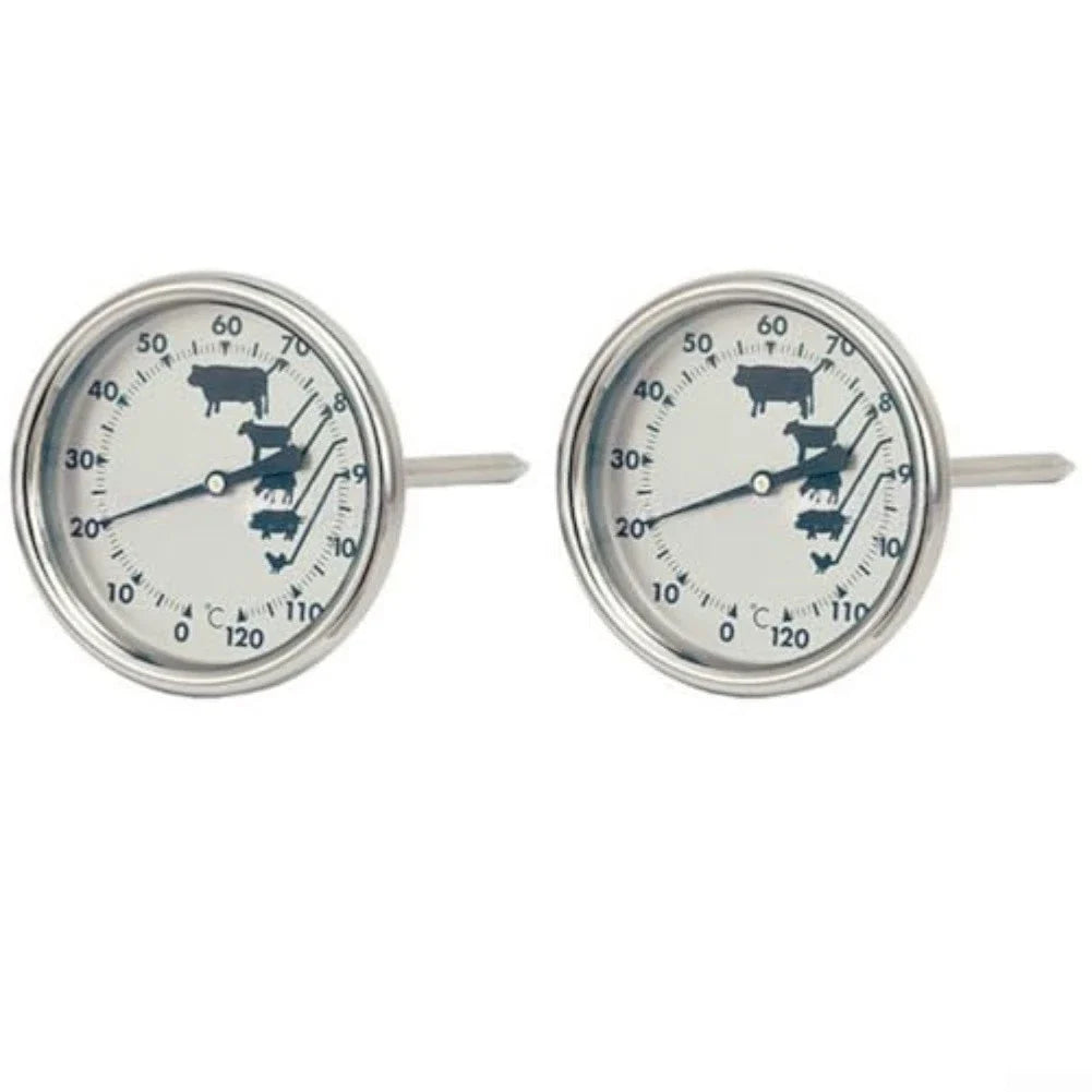 Stainless Steel Grill Thermometer for All Grills (90–998°F)