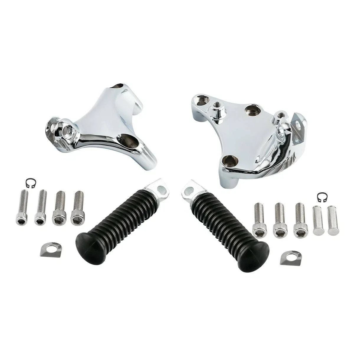 Chrome Passenger Footpegs for Harley Sportster Iron883 1200 (2014–2022)