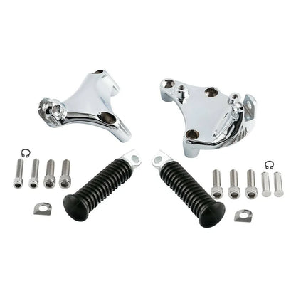 Chrome Passenger Footpegs for Harley Sportster Iron883 1200 (2014–2022)
