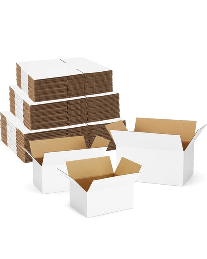 Set of 3 Poever Storage Bins (8x6x4, 9x6x4, 10x7x5) - White