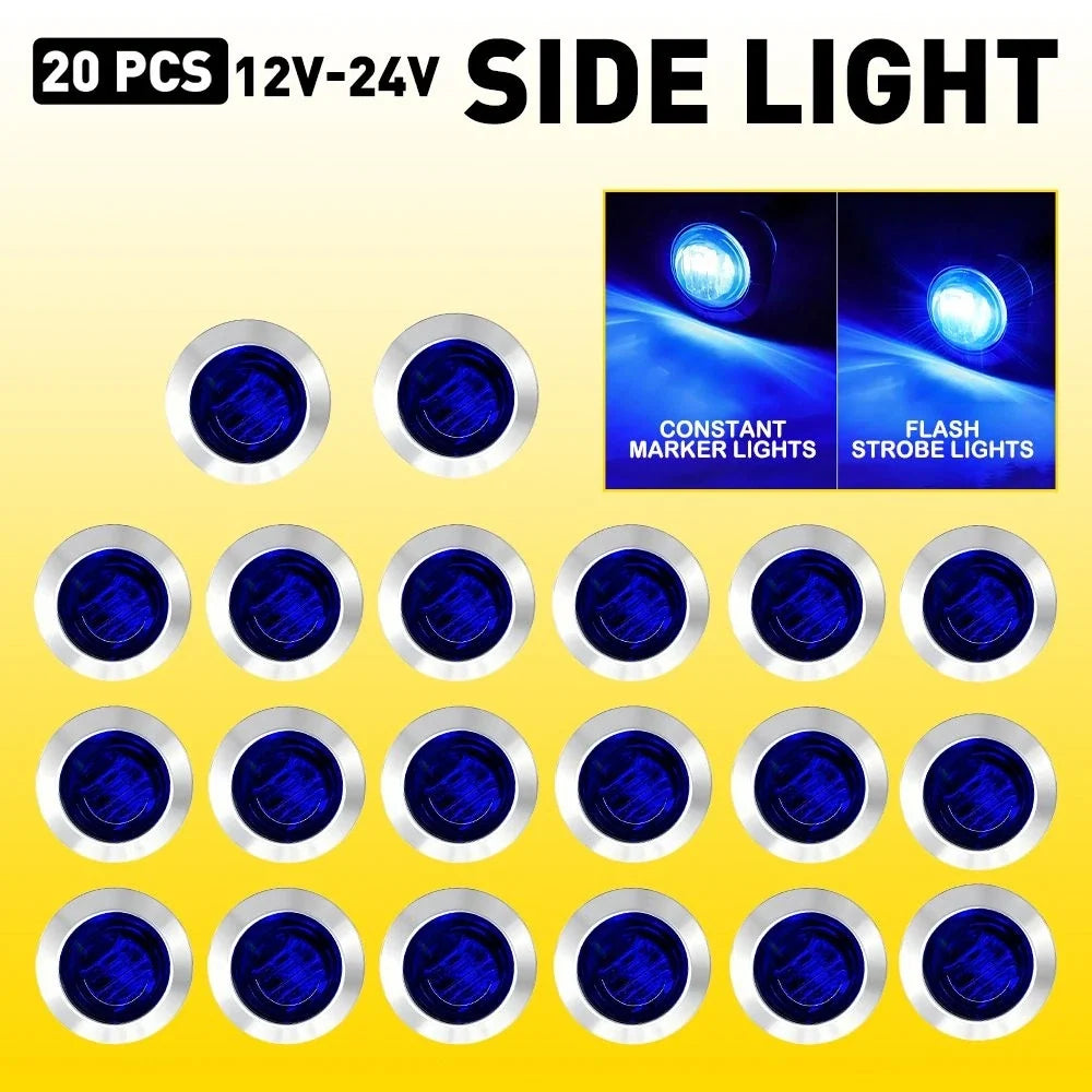 20X 3/4" LED Lights Kit for ATV UTV RV Pickup EV (12V)