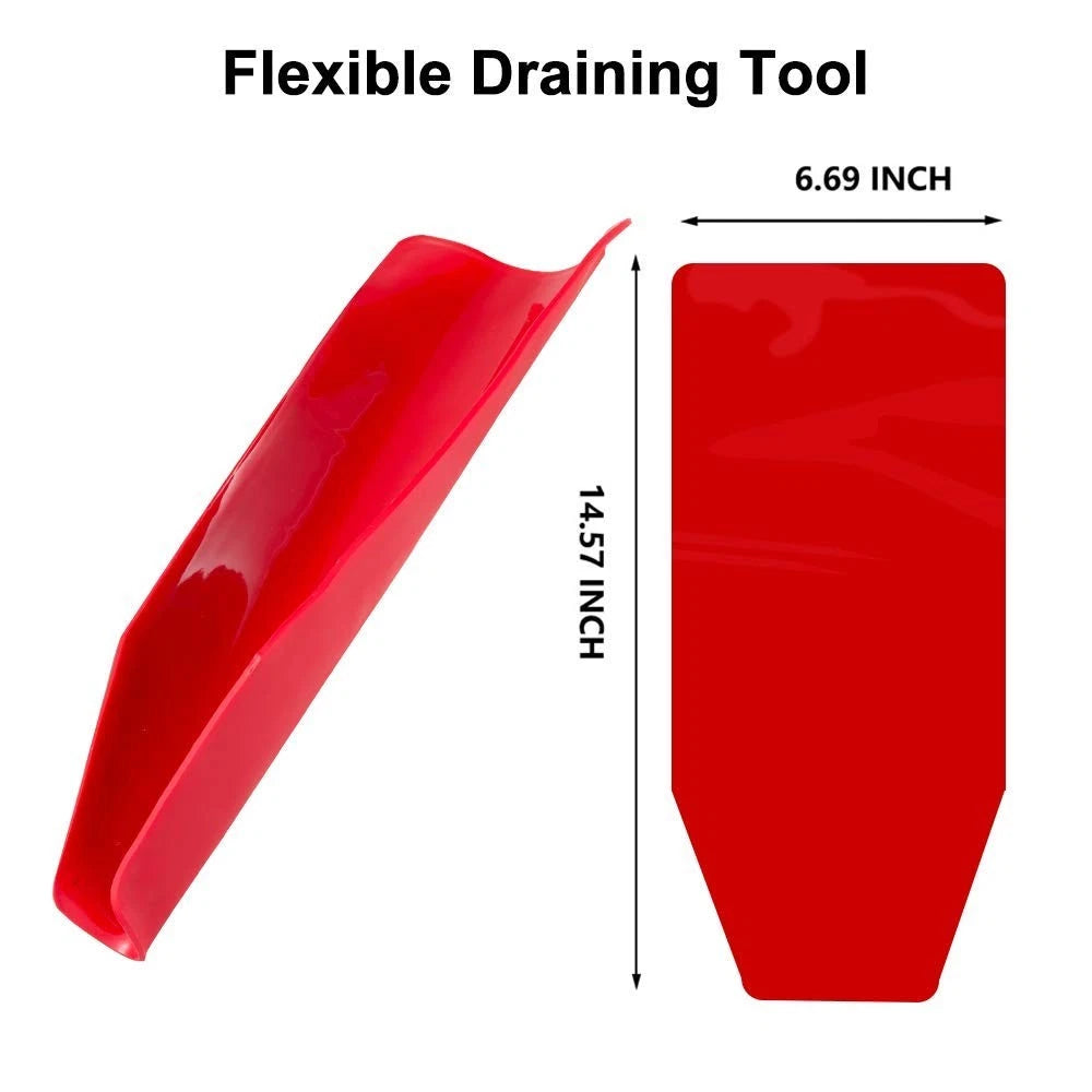 Flexible Oil Drain Funnel for Portable Spill Free Use (14.6 x 6.7 In)