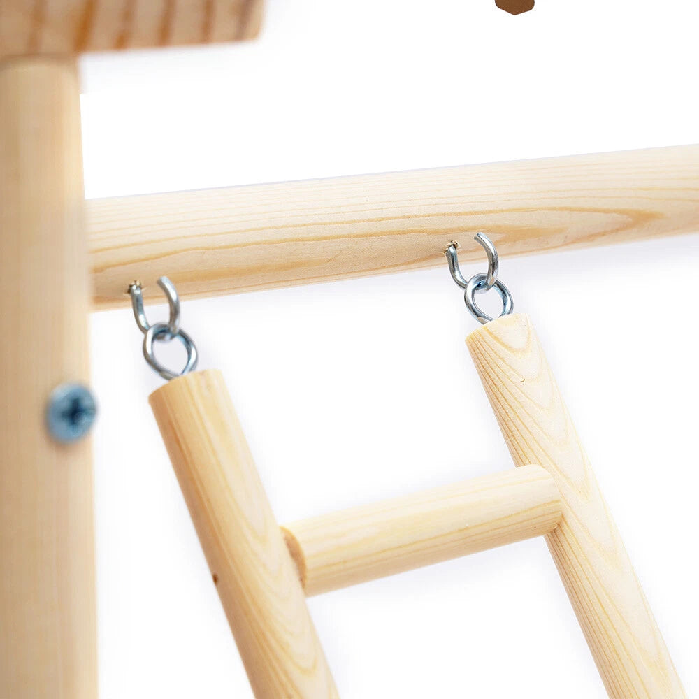 Wood Bird Play Stand for Parrots (Pet Parrot Playground)