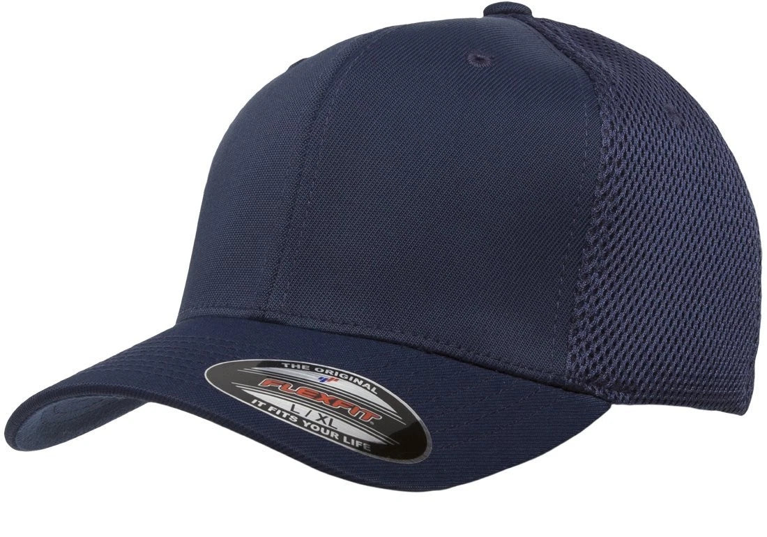 Flexfit Airmesh Fitted Trucker Hat for Unisex (Small-Medium) - Navy