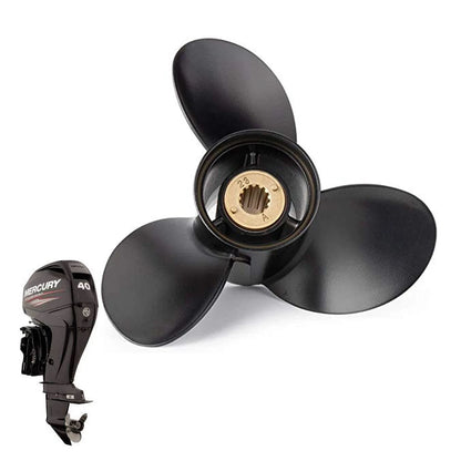 10X 17 Outboard Boat Propeller for Mercury 25-70HP (RH, 13 Spline)