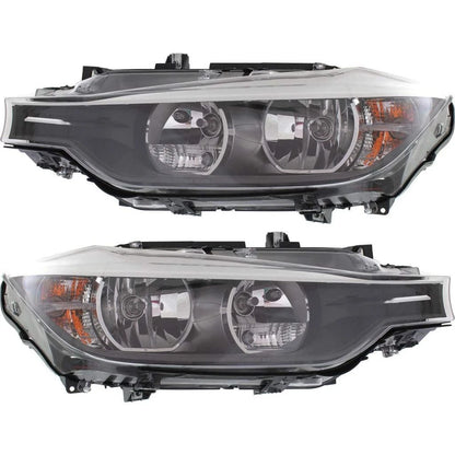 Headlight Assembly Pair for BMW 335i (2012–2015) PLX-M0-344-1138L-AC2-CL360A2, BM2502169, BM2503169