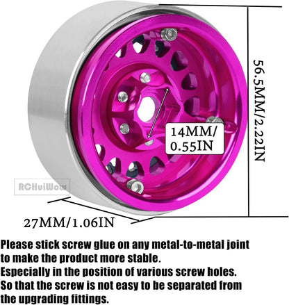 RC 1.9 Beadlock Wheels for TRX4 Axial SCX10 SCX10 III (1/10 Crawler)