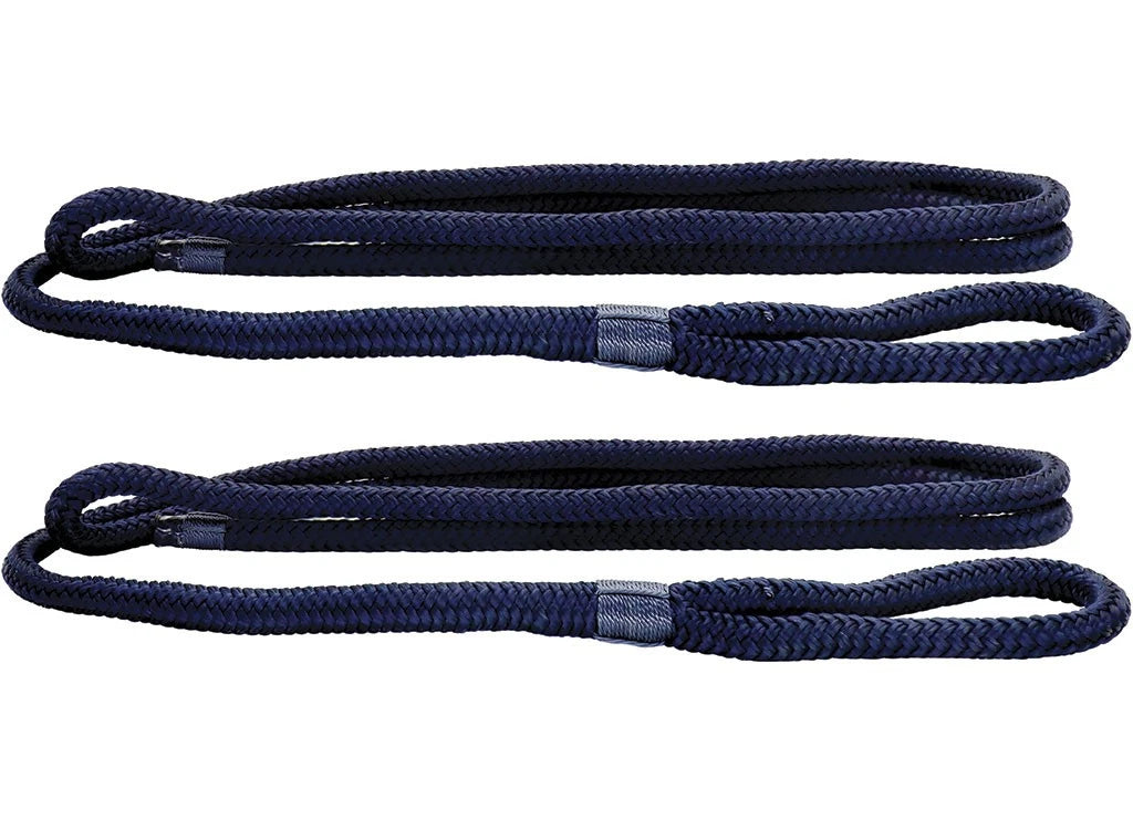 2X Fender Line for Boat (3006.3311) 3/8"x6' Double Braid Nylon Navy