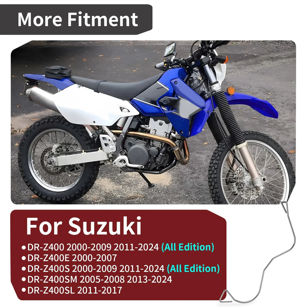 Air Cleaner Filter Cage Spring for Suzuki DR-Z400E (2000–2007) 13941-29F00