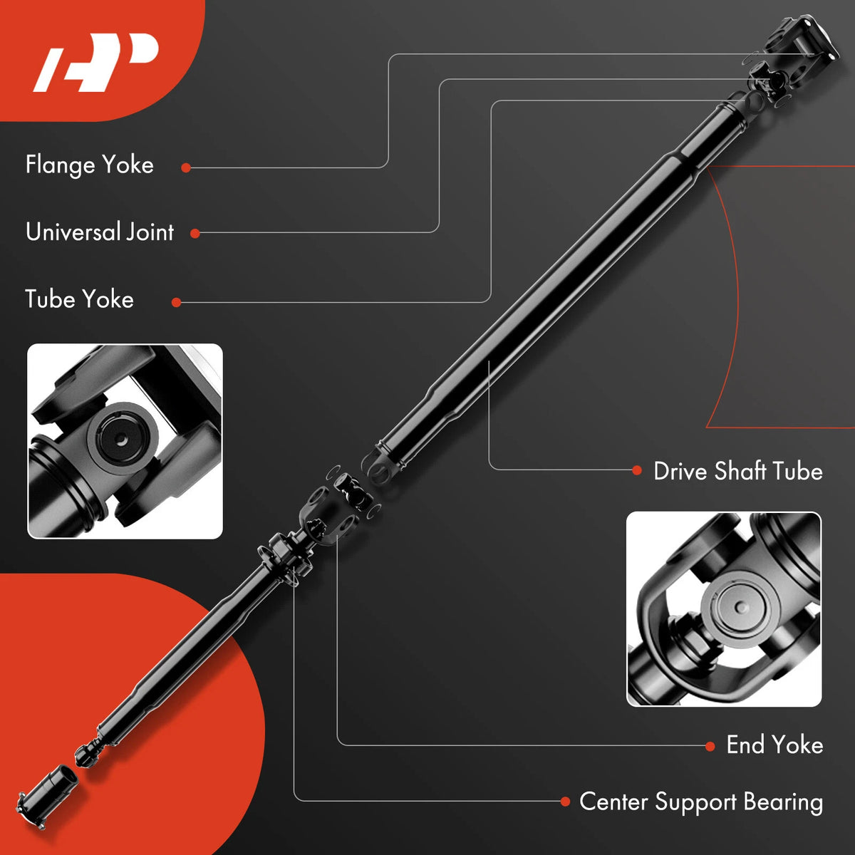 Rear Driveshaft Assembly for Kia Sorento (2004–2006) 491003E800, 986-235, 986235