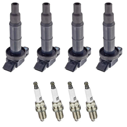 Set of 4 Ignition Coils & Spark Plugs for Toyota Corolla Celica Matrix (2000–2008) UF247