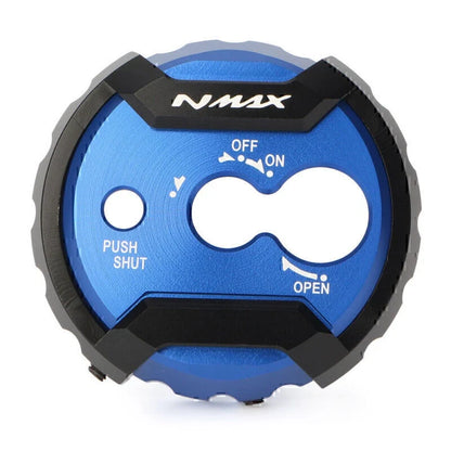 1 Pcs Blue CNC Aluminum Motor Seat Lock Cover Cap for Yamaha NMAX 155 (2015–2016)