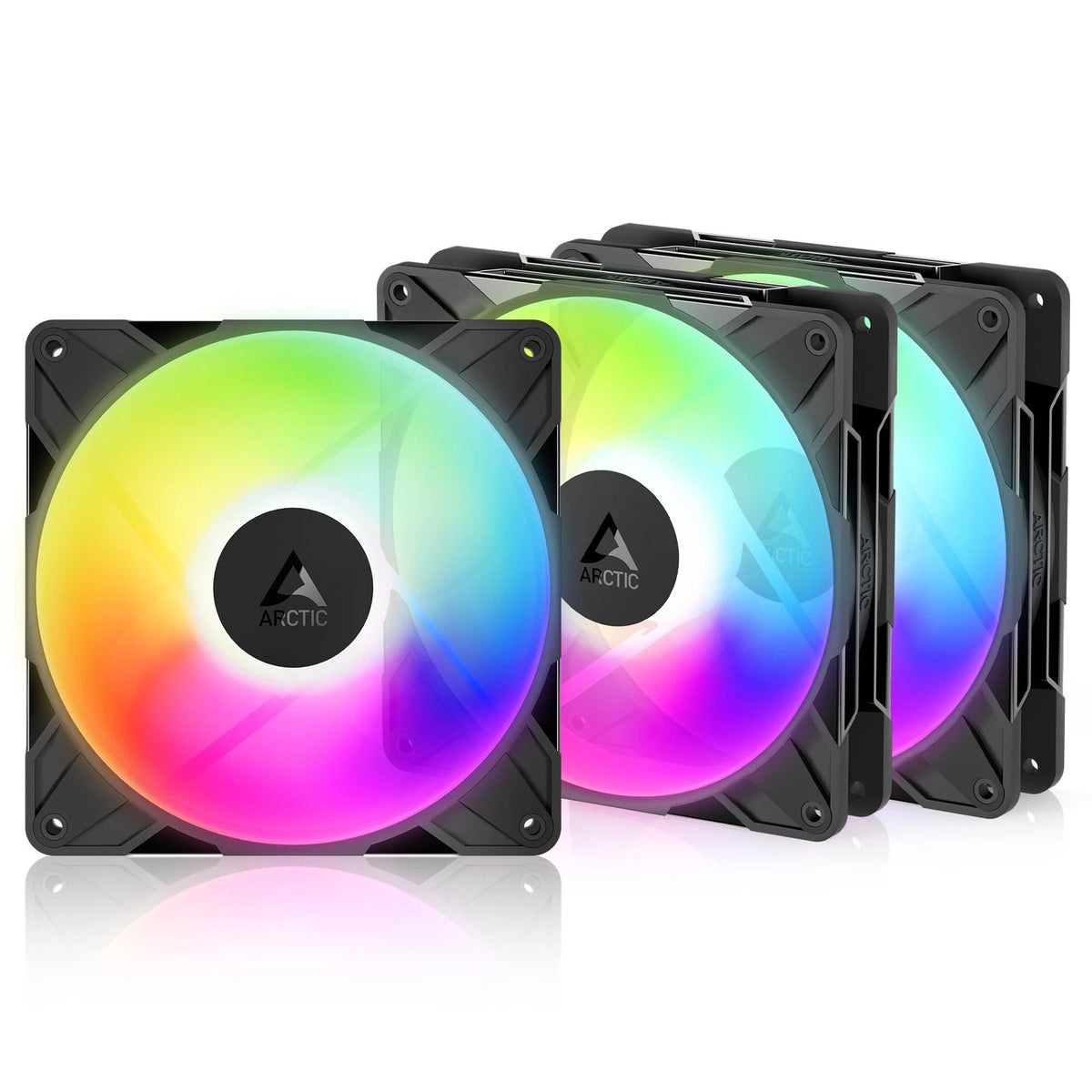 3X ARCTIC P14 Pro Reverse A-RGB 140mm Fan for Automotive Cooling