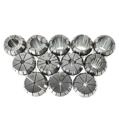 Set of 12 Spring Collets for ER40 (Compatible with Various Models)