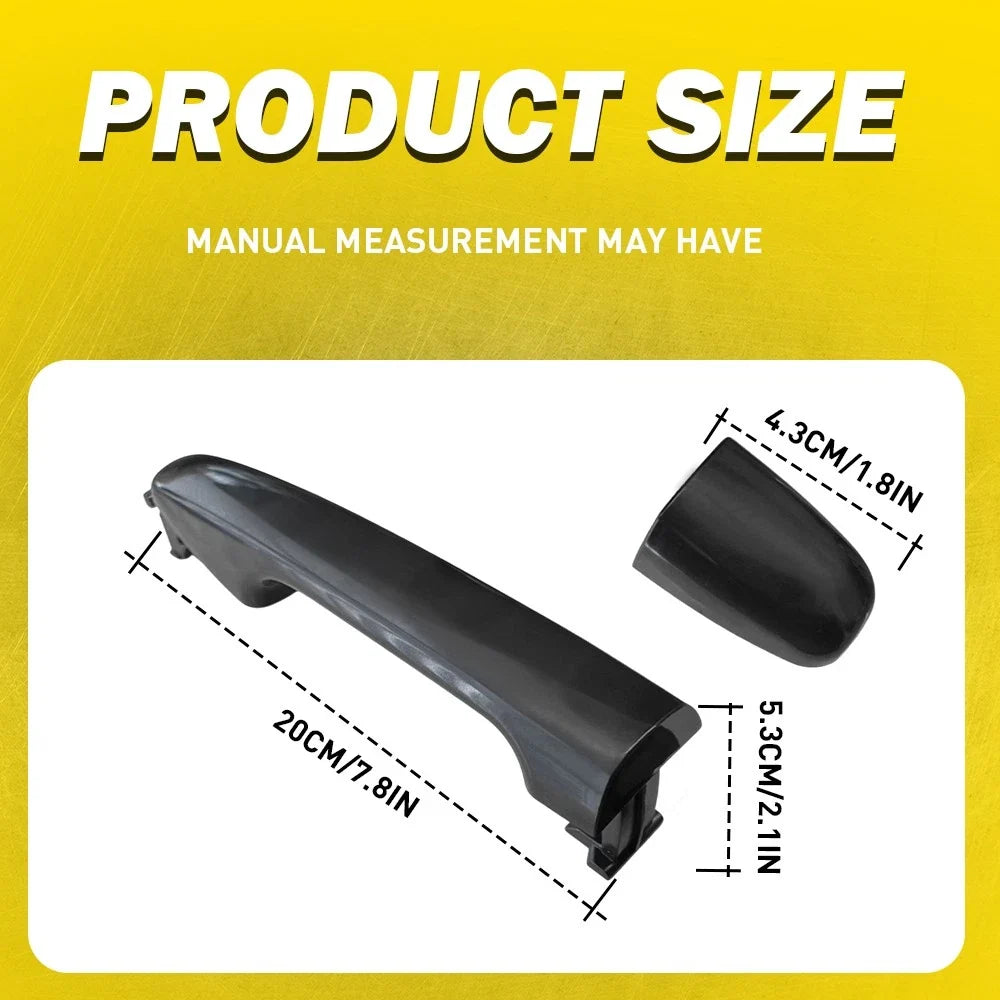 Rear Right Black Exterior Door Handle for Toyota Venza (2009–2015)
