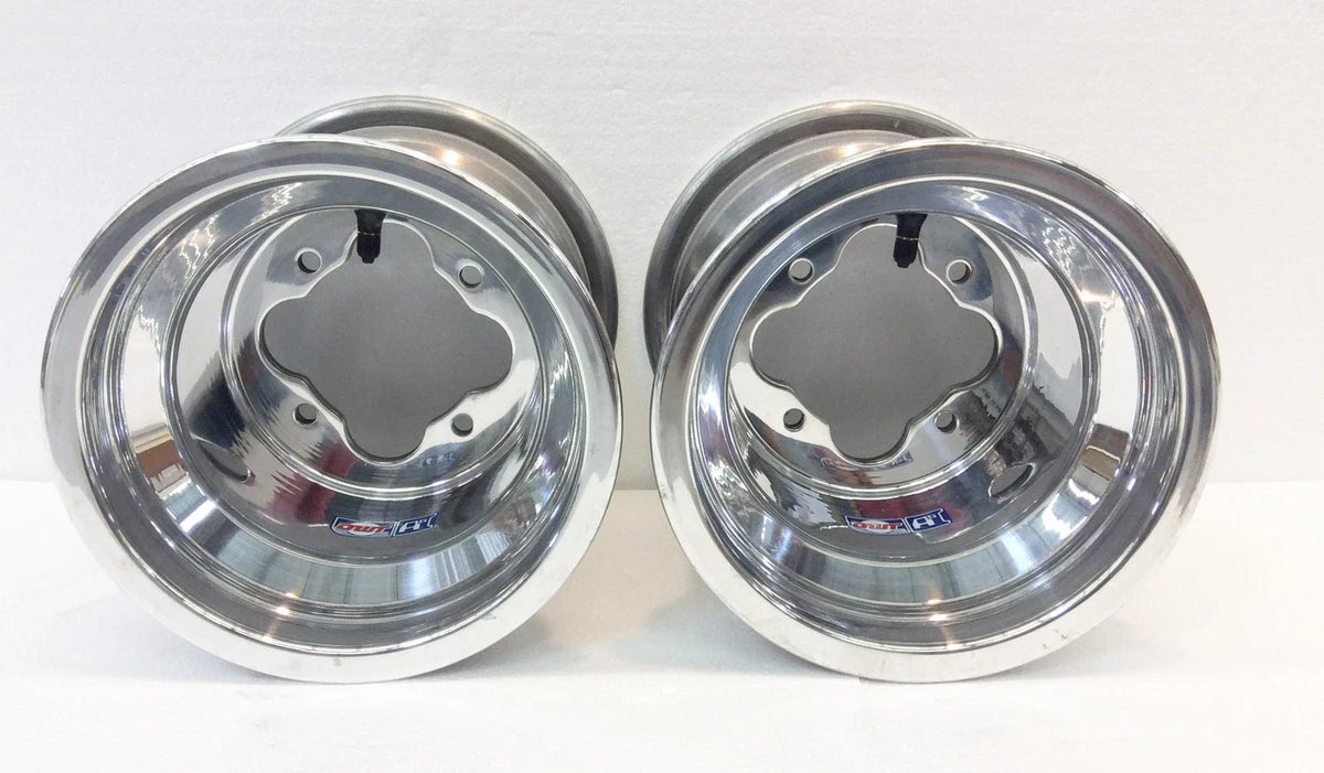 DWT Polished A5 Rolled Lip Rear Rims 8x8 for TRX 450R 400EX 250R 300EX (2004–2023)
