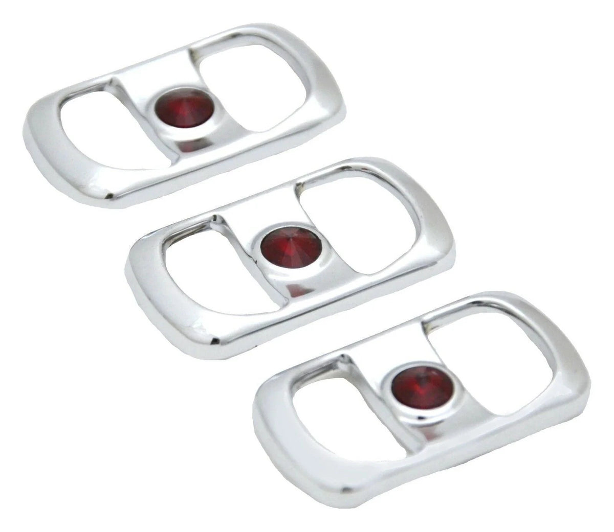 Set of 3 Rocker Switch Covers for Freightliner (UP#42054) Red Jewel Plastic
