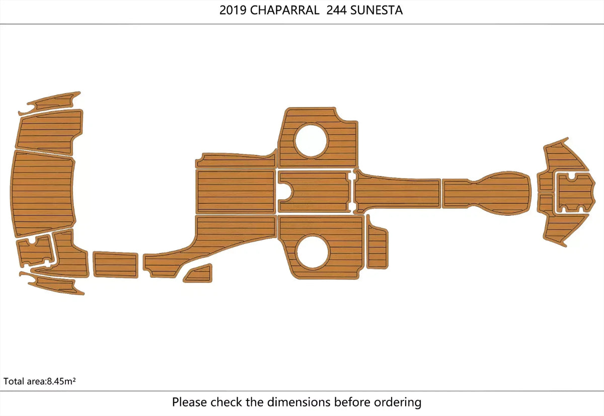 EVA Foam Teak Deck Flooring Mat for Chapparal 244 Sunesta (2017)