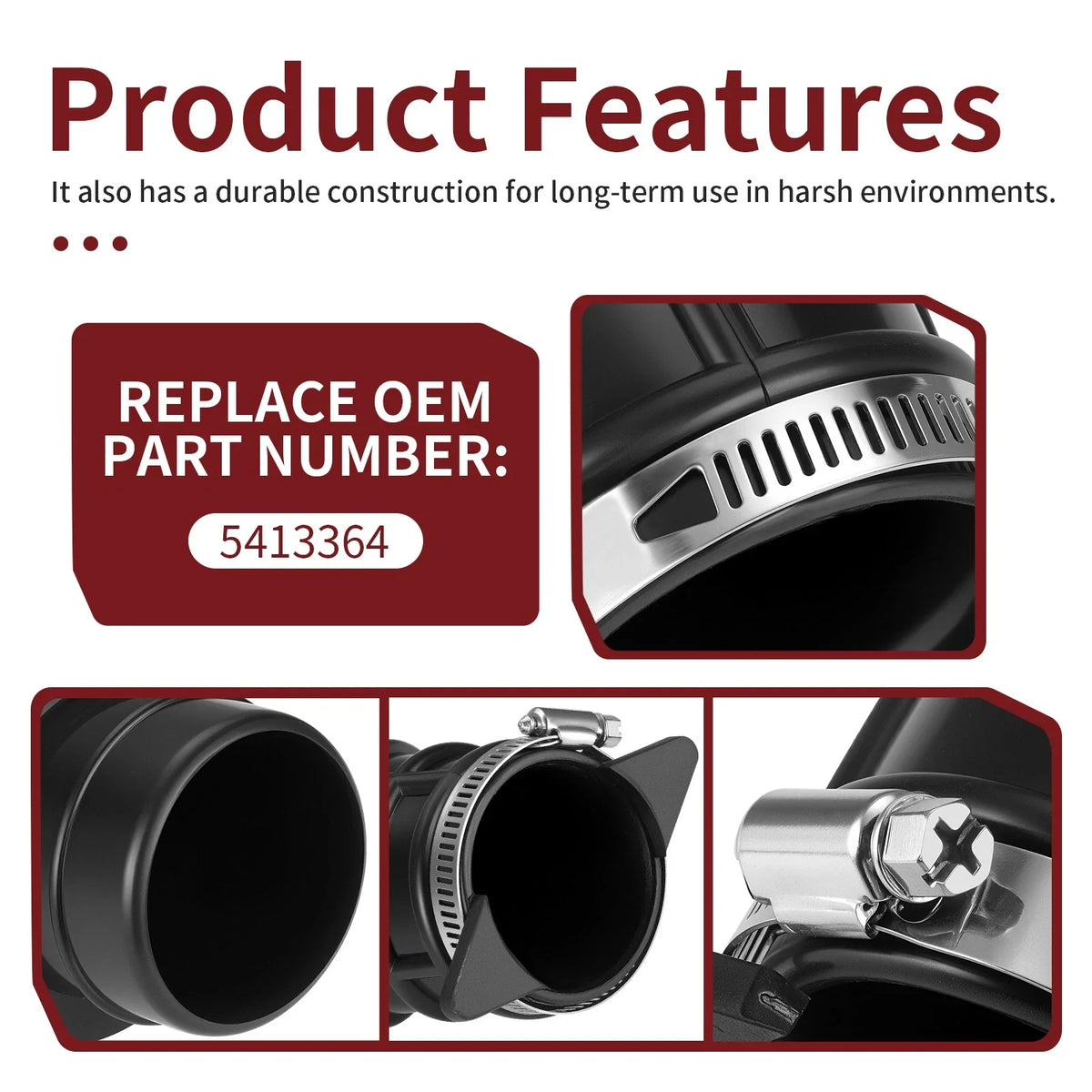 Air Intake System Airbox Boot for Polaris Sportsman 400 4X4 HO (2008–2010)
