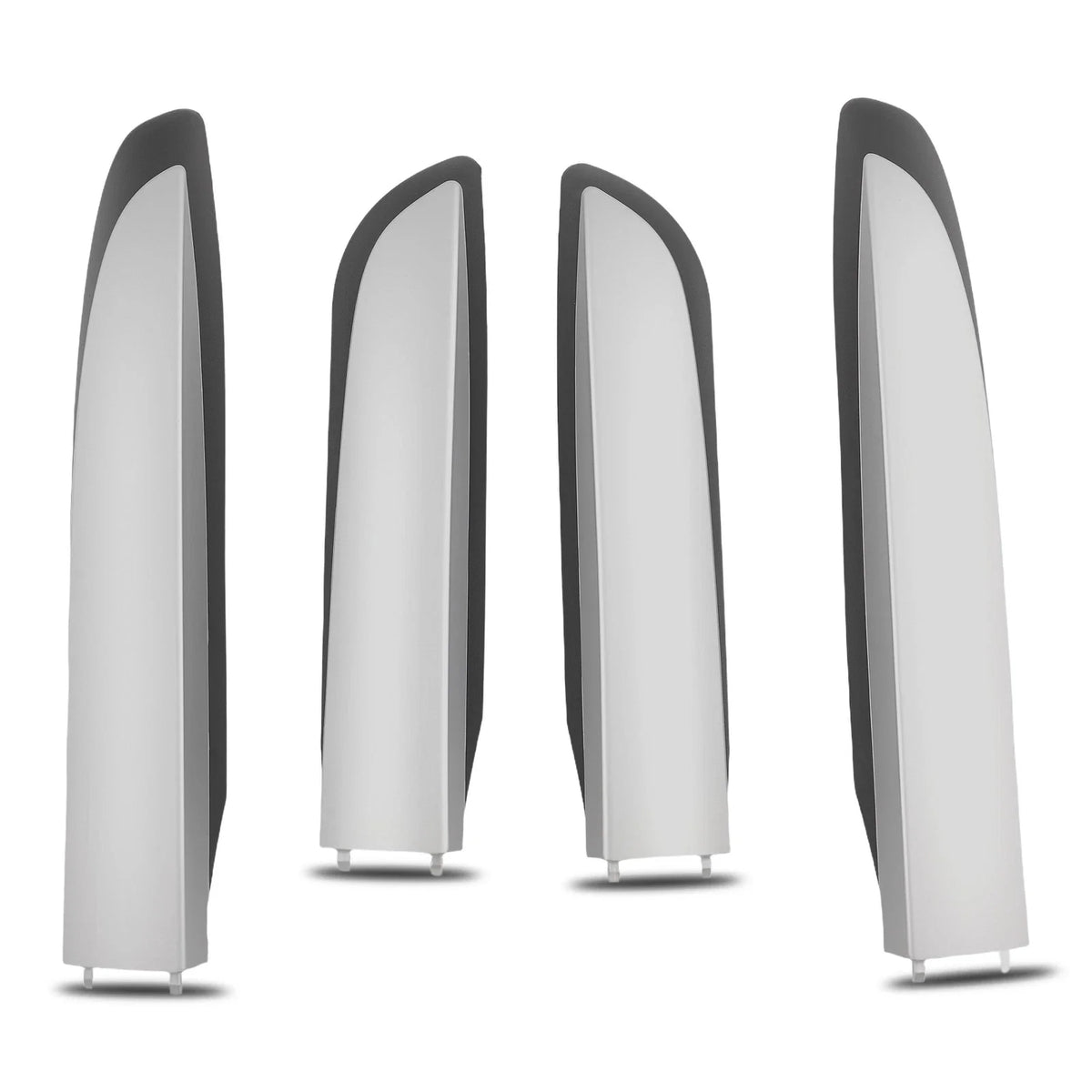 Set of 4 Roof Rack Rail Caps for Toyota RAV4 (2013–2018) Black Silver ABS