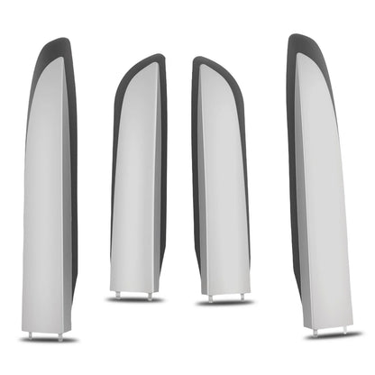 Set of 4 Roof Rack Rail Caps for Toyota RAV4 (2013–2018) Black Silver ABS