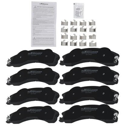 Front & Rear Brake Pads Kit for Chevy Silverado GMC Sierra 2500 3500 HD (2011–2019)
