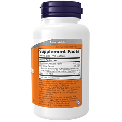 Glutathione 500 mg Supplements for NOW Foods (60 Count)